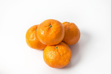 Sweet orange fruit on white background