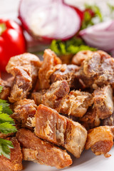 Salty pork greaves