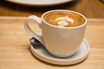 Coffee arts on the top of the cup