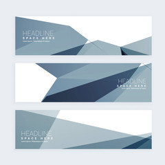 abstract web header set of three