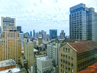 Fototapeta na wymiar San Francisco Cityscape with Downtown Skyscrapers in a Distance, California, USA