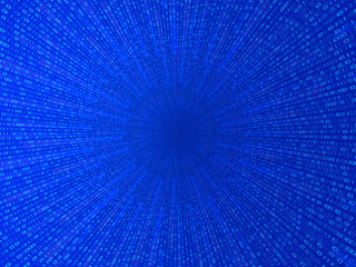 Background with the words into the distance leaving the security of privacy, etc. 3D illustration