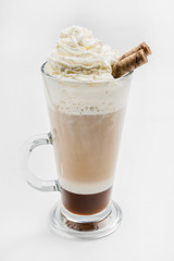 latte with whipped cream