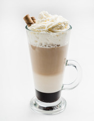 latte with whipped cream