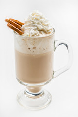 latte with whipped cream