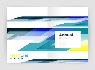 Naklejka premium Modern geometric templates. Business flyer brochure or annual report covers