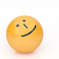 3d rendering background of emoticons