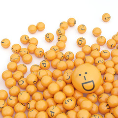 3d rendering background of emoticons © tigger11th