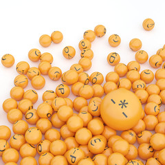 3d rendering background of emoticons © tigger11th