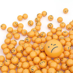 3d rendering background of emoticons © tigger11th