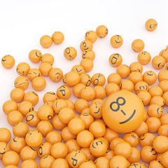 3d rendering background of emoticons © tigger11th