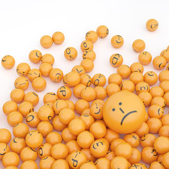3d rendering background of emoticons © tigger11th