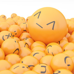 3d rendering background of emoticons © tigger11th