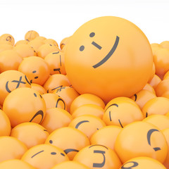 3d rendering background of emoticons © tigger11th