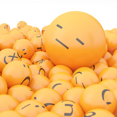 3d rendering background of emoticons © tigger11th