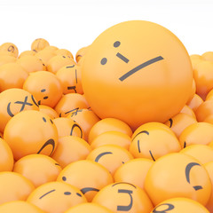 3d rendering background of emoticons © tigger11th