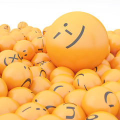 3d rendering background of emoticons © tigger11th