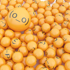 3d rendering background of emoticons © tigger11th