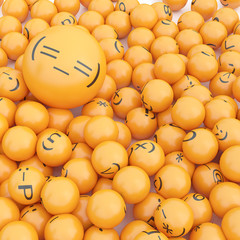 3d rendering background of emoticons © tigger11th