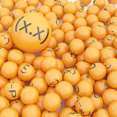 3d rendering background of emoticons © tigger11th