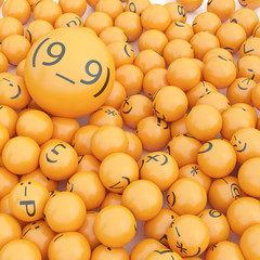 3d rendering background of emoticons © tigger11th