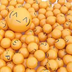 3d rendering background of emoticons © tigger11th