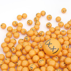 3d rendering background of emoticons © tigger11th