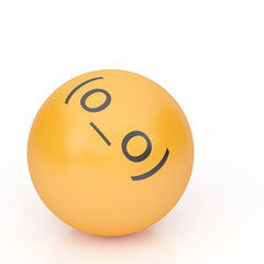 3d rendering background of emoticons