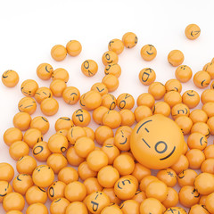 3d rendering background of emoticons © tigger11th