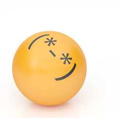3d rendering background of emoticons
