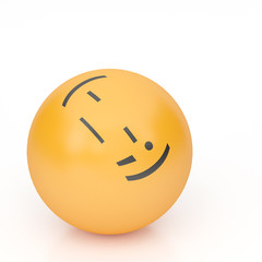 3d rendering background of emoticons