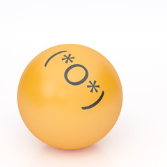 3d rendering background of emoticons