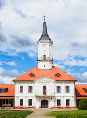 Fototapeta premium Old Town Hall With Clock Tower In Shklov, Belarus