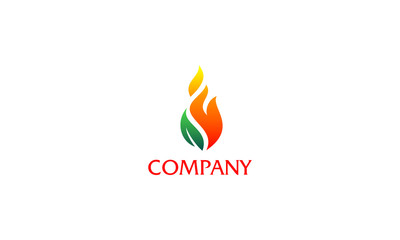 Flame logo template. Oil and gas logo vector. Fire vector design.