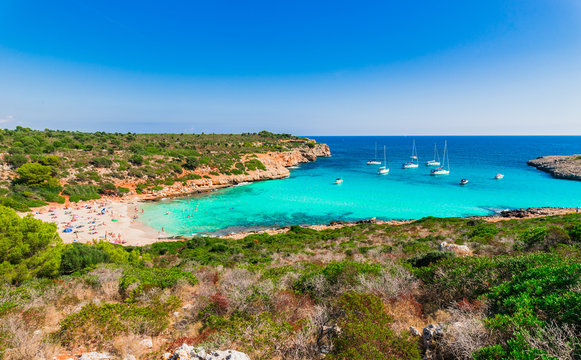 Spanien Mallorca Urlaub Strand Bucht Cala Varques