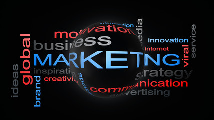 Marketing Business Strategy Word Cloud Text Concept
