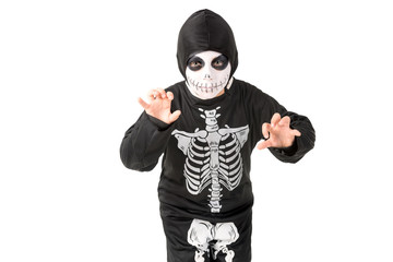 Kid in Halloween costume