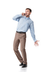 Fototapeta premium businessman talking on the phone