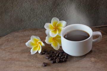 Fresh coffee beans studio shot.