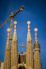 Fototapeta na wymiar Sagrada Familia in Barcelona Spain