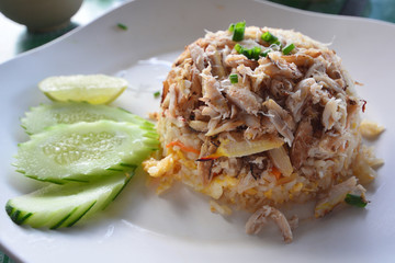 Fried rice with crab, Thai style