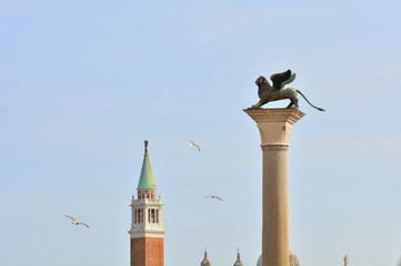 The lion and the symbol of the old Republic of Venice, Italy - 122723904