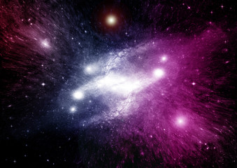 galaxy in a free space