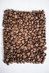Roasted coffee beans background