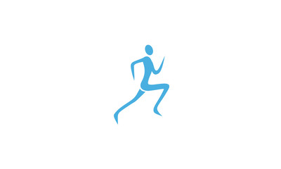 Fototapeta na wymiar Спортивный логотип, эмблема бега.