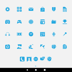 Blue Smartphone Apps and Icons