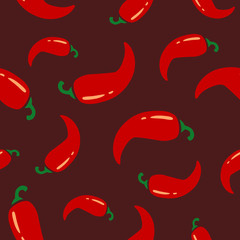 vector hot pepper seamless pattern