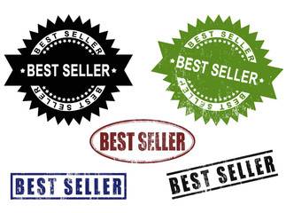 Obraz premium Best Seller - A set of Best Seller grunge rubber stamps signs.