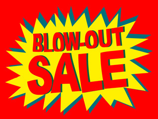 Red Blow Out Sale Sign