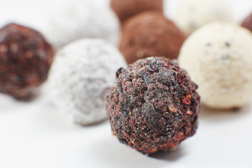 some truffeles on the table close-up